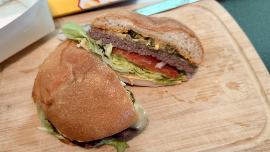 ハラペーニョアンガスバーガー断面