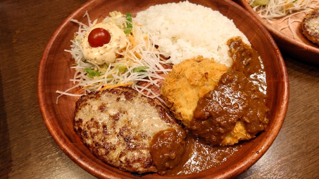 メンチカツカリー&ハンバーグディッシュ