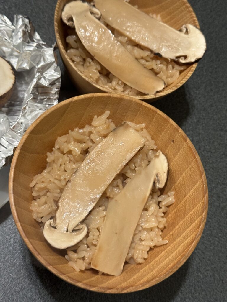 松茸の炊き込みご飯
