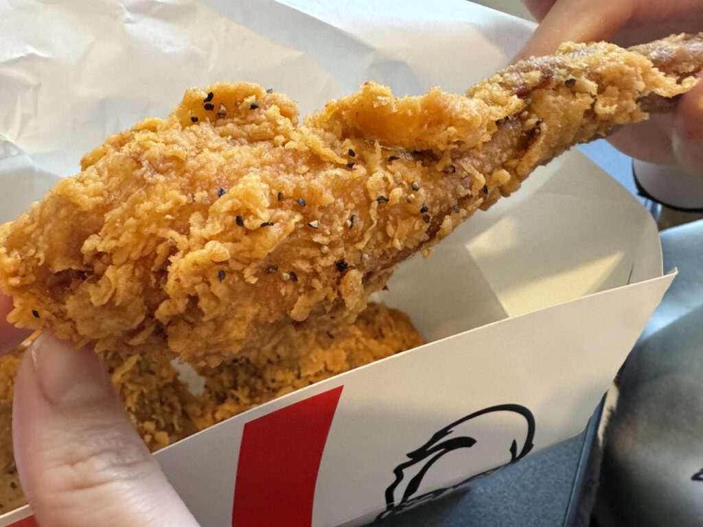 KFCガリペパチキン、かりかり